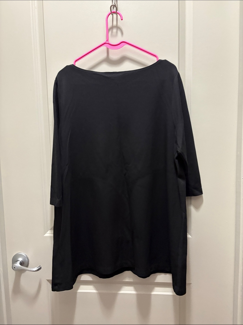 Bryn Walker Black Scoop-Neck Tunic with Three-Quarter Sleeves - Picture 5 of 5